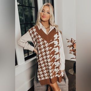 Impressions Online Boutique Future and Focus Tunic Sweater in Camel